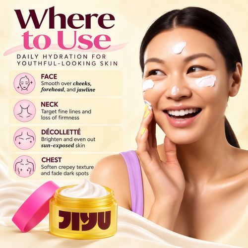 JIYU NAD+ Hydrating Face Moisturizer – Korean Anti-Aging Cream for Radiant, Firm & Smooth Skin – Deeply Hydrating & Brightening Daily Moisturizer Cream for Face and Body, All Skin Types – 50 ml