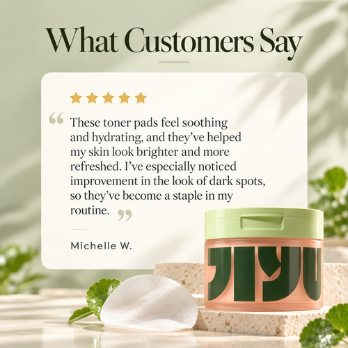 JIYU Toner Pads - Korean Skincare for Dark Spots, Wrinkles & Dull Skin - Hydrating Facial Treatment with Snail Mucin, Niacinamide, Peptides & Centella - 100 Count
