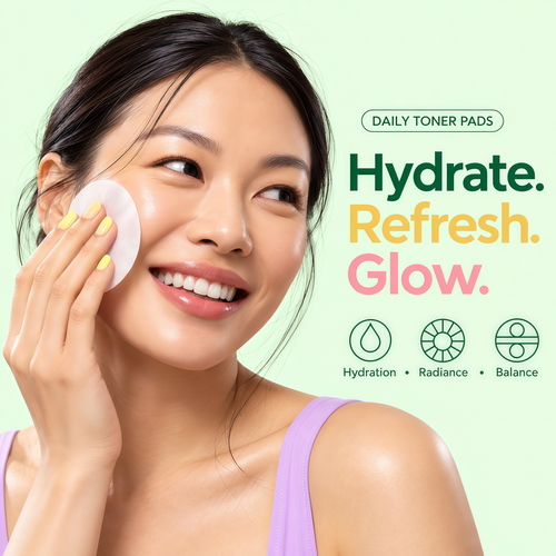 Jiyu Korean Skincare Glow Up Bundle – NAD+ Hydrating Face Moisturizer (50 ml) + Toning Toner Pads (100 Count) – Brightening & Hydrating Daily Skincare Routine for All Skin Types